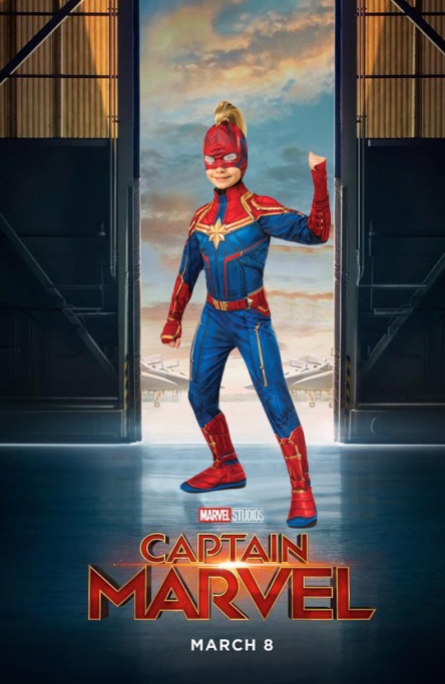 Captain Marvel Girls Costume